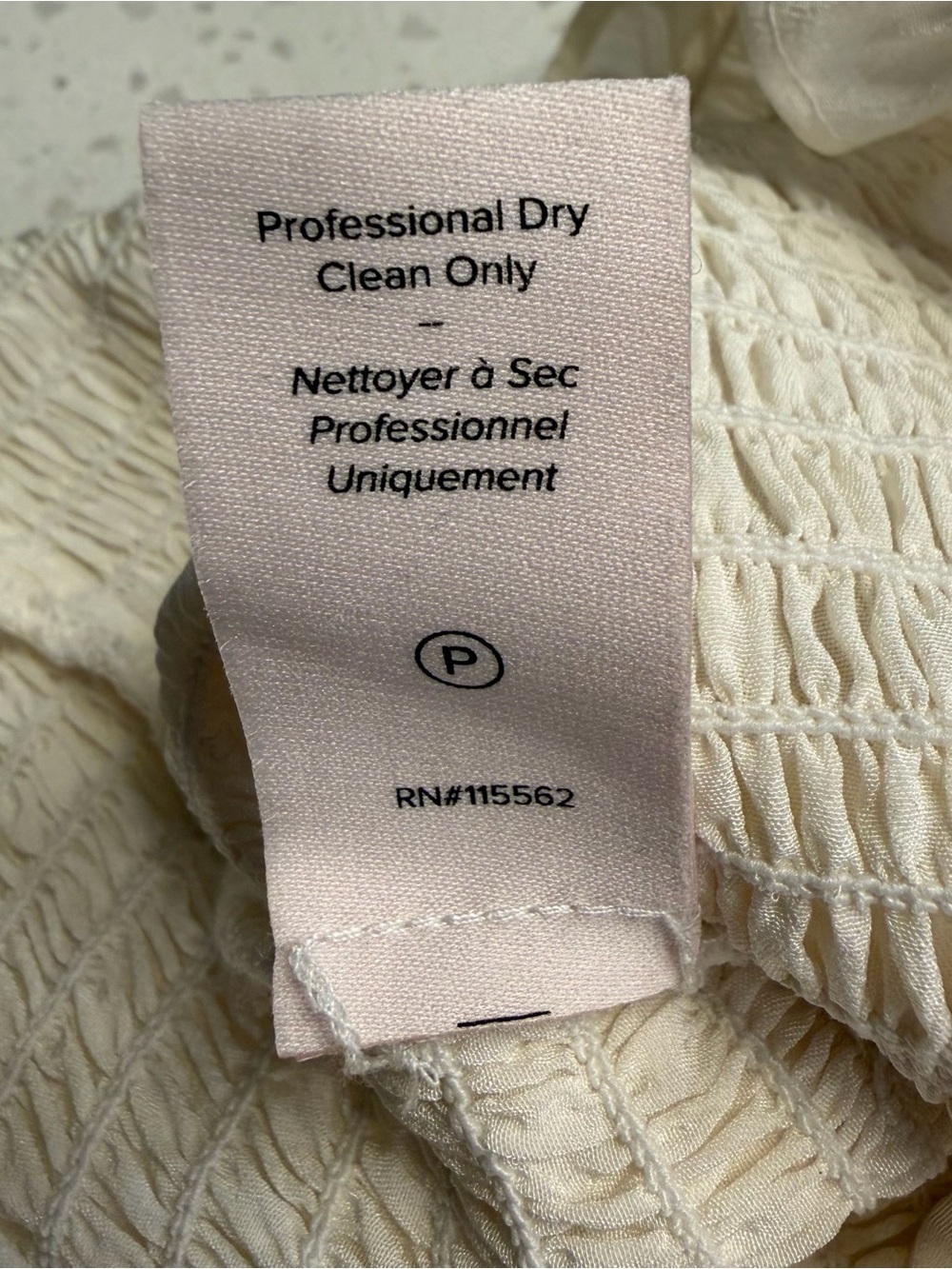 Cinq à Sept Ellis Top Silk Smocked Puff Sleeve White Square Neck Size Large - Picture 11 of 11